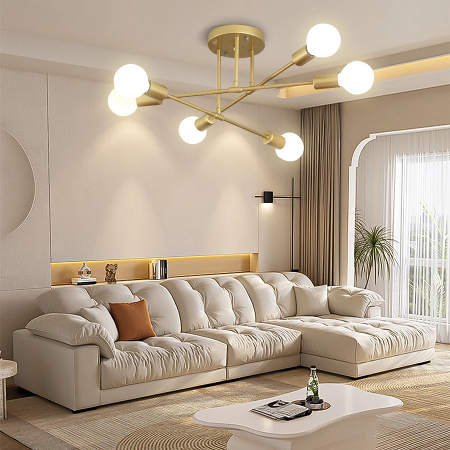 1 PC Pendant Simple Modern Ceiling Hanging Lights - Indoor LED Living Room Golden/black Nordic Lamps for Restaurant Lighting