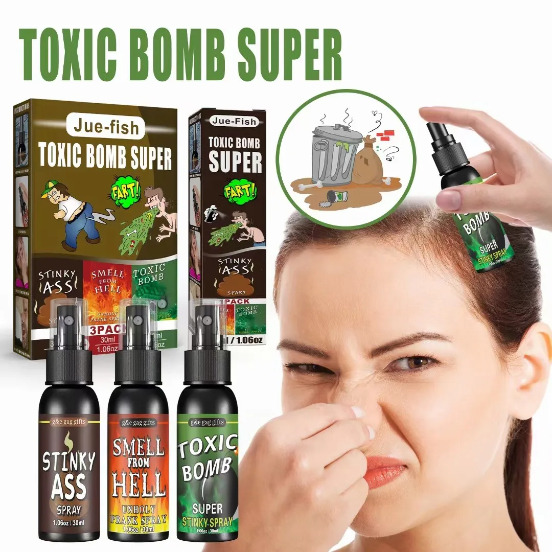 Liquid Fart Gag Prank Joke Spray Can Stink Bomb Smelly Stinky Gags 30ML Fart Spray Extra Strong Stink Prank Novel Funny Toys