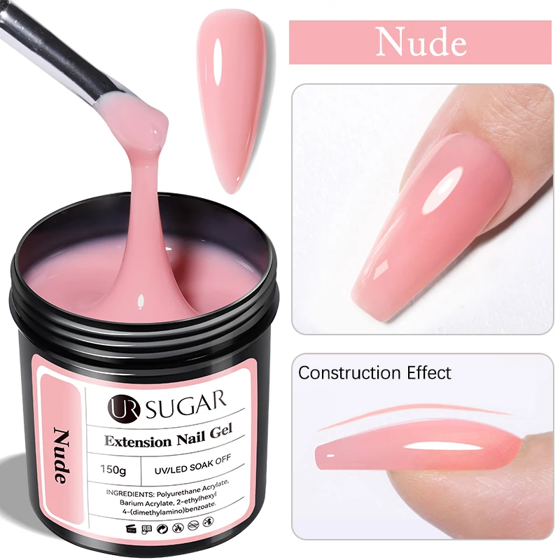 Ur Suiker 150G Extensie Gelei Nude Roze Rose Rode Snelle Verlenging Gel Nagellak Extensie Uv Led Manicure Weken