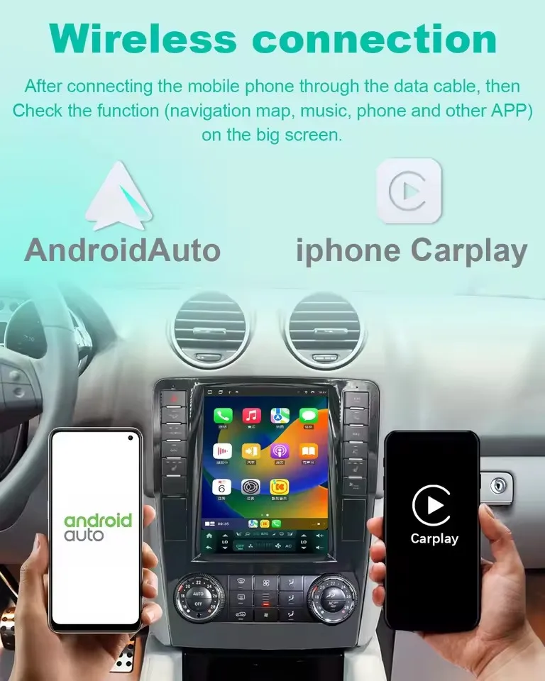 Android14 Car Radio For Mercedes Benz GL 350 2005 2006 2007-2011 9.7inch Screen Carplay Multimedia Video Player GPS Navigation