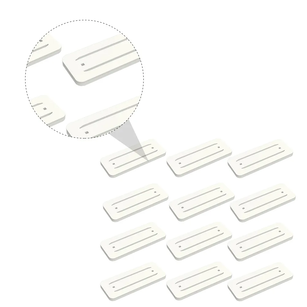 12Pcs Plastic Socket Holder Wall Mounted Self Adhesive Power Strip Stand for Extension Socket Router Remote Storage No Drill