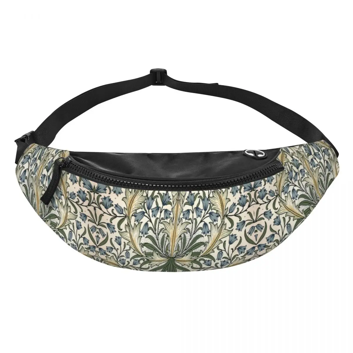 William Morris Fanny Pack Homens Mulheres Moda Floral Têxtil Padrão Crossbody Saco da cintura para viajar Telefone Money Pouch