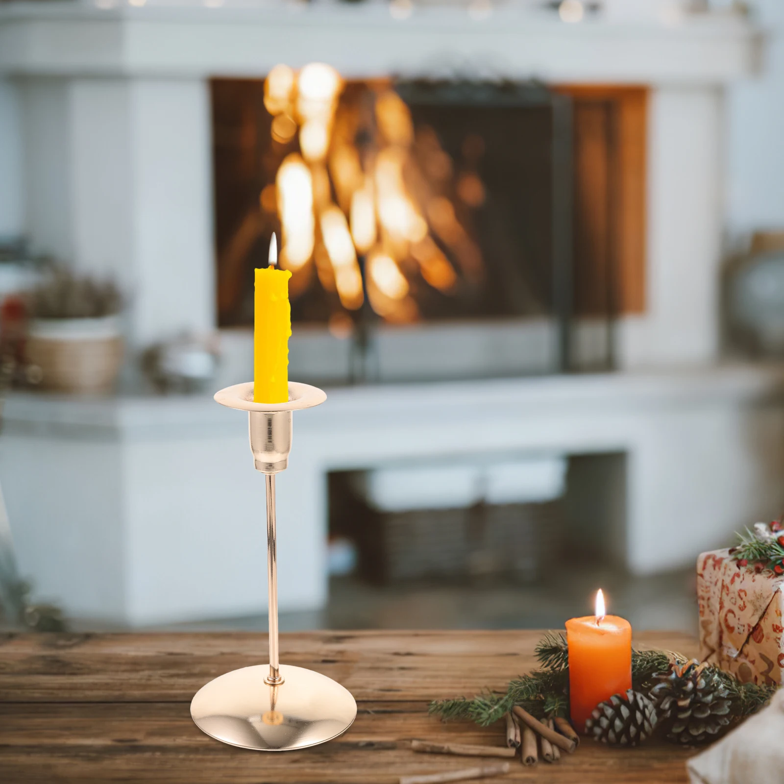

Iron Holder Candles Holders Metal Candlestick Tabletop Decor Candlelight Dinner Tealight