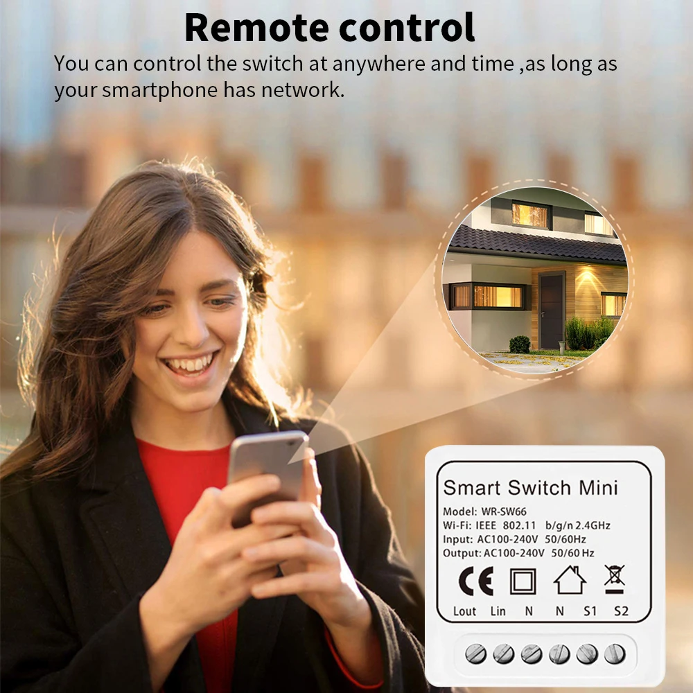 Mini Wifi Switch Energy-saving Features Convenient And Easy Control Enhanced Home Automation Smart Remote Control Stylish Design