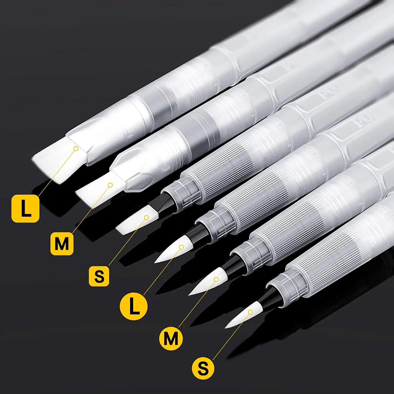 Stylos pinceaux d\'interconnexion de documents à l\'eau, stylo pinceaux de peinture, crayons d\'interconnexion de peinture acrylique, pigment en