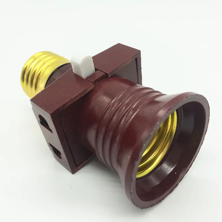 E27 Double Screw Multi-purpose Socket Switch Lamp Holder US / EU Plug Socket Lamp Base Lighting Accessories 110V-240V