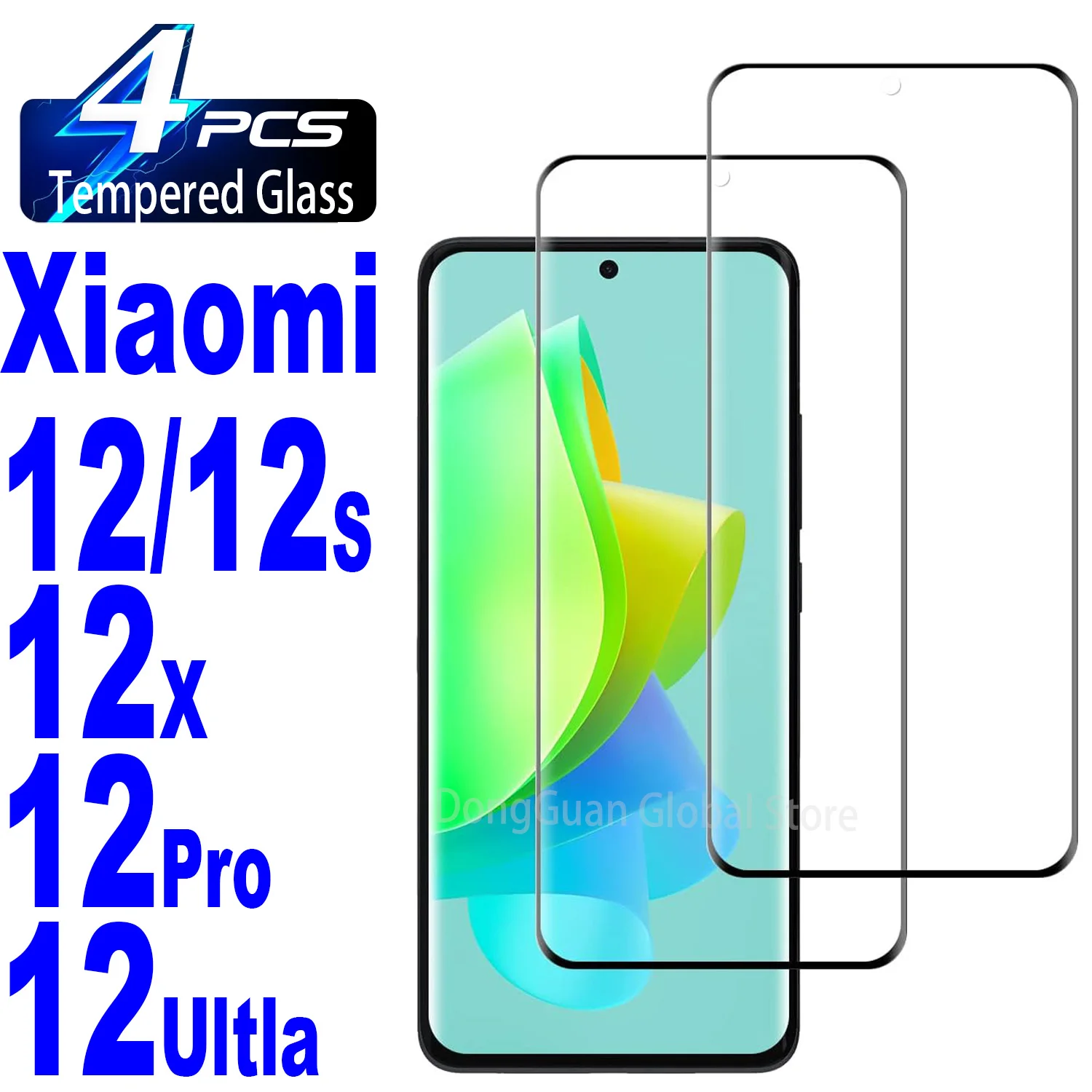 

9H Curved Tempered Glass For Xiaomi 12 Pro 12X 12S 13 Pro Ultra 2/4Pcs HD Screen Protector Film