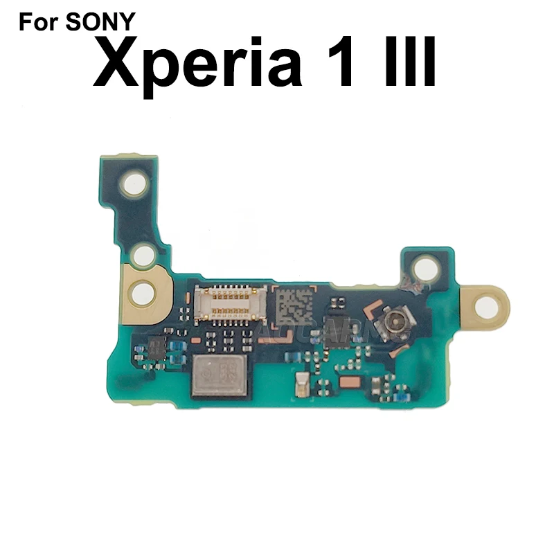 Aocarmo For Sony Xperia 1 III / X1iii MARK3 XQ-BC72 BC62 BC52 Bottom Microphone MIC PCB Circuit Board With Antenna Connector