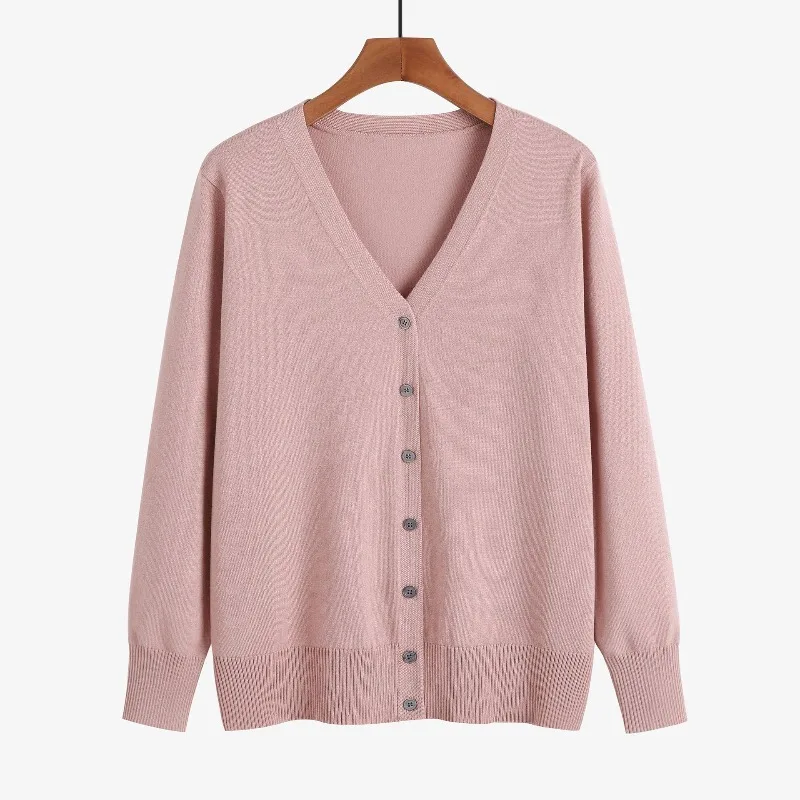 2026 moda malha cardigan jaqueta camisola feminina casaco curto primavera outono com decote em v único breasted camisola de tamanho grande casual topos