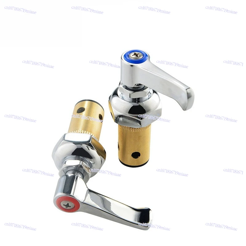 Red & Blue All Copper Faucet Kit Kitchen Hardware Water Inlet Foot with Rubber Ring Screw Spool