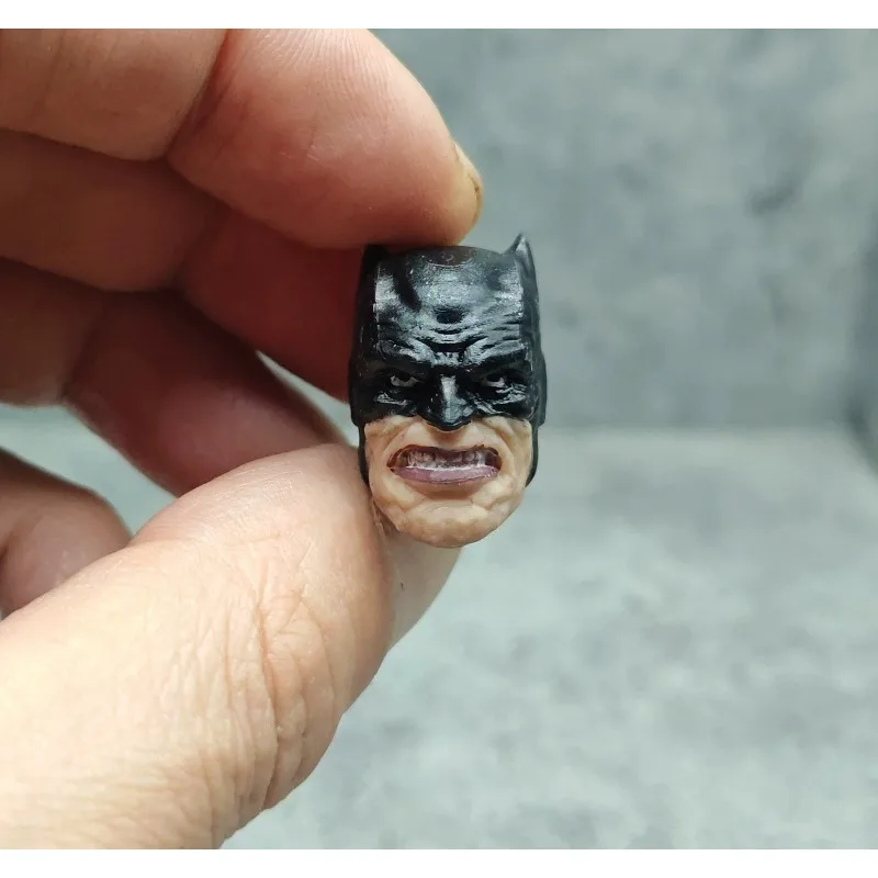 1/12 Scale Soldier Batman Helmet Head Carving Model Accessory for 6-inch Doll Mezco Shf Action Figures Accessory Ornaments view 5