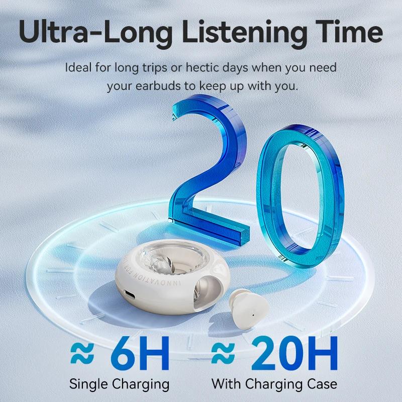 Vention Tiny T17 หูฟังไร้สายบลูทูธ 5.3 ชุดหูฟังTWS Hi-Fiสเตอริโอกีฬาพร้อมไมโครโฟนหูฟังLatencyต่ําหูฟัง