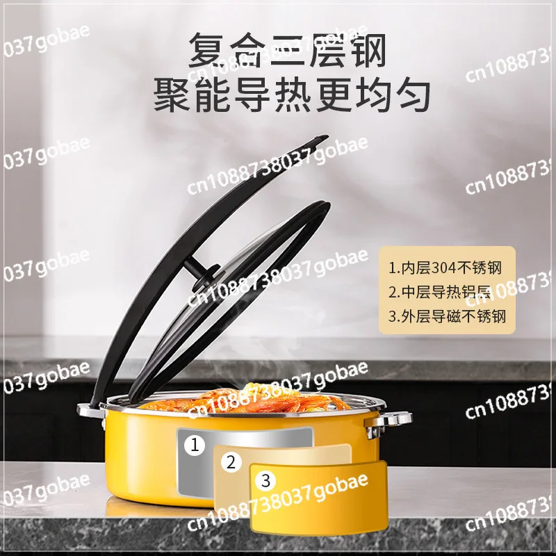 موقد بوفيه من الفولاذ المقاوم للصدأ وعاء عازل للحرارة فندق بوفيه عالي الجودة سخان خضروات تجاري