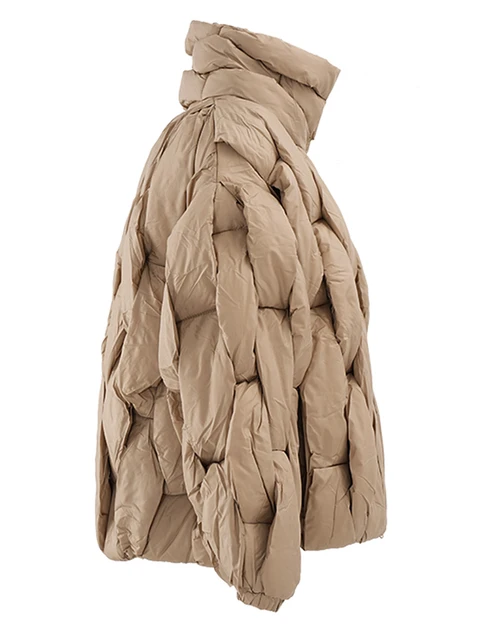 [EAM] Brown Thick Big Size Keep Warm Cotton-padded Coat Long Sleeve Women Parkas Fashion Tide New Autumn Winter 2026 CP3464 5