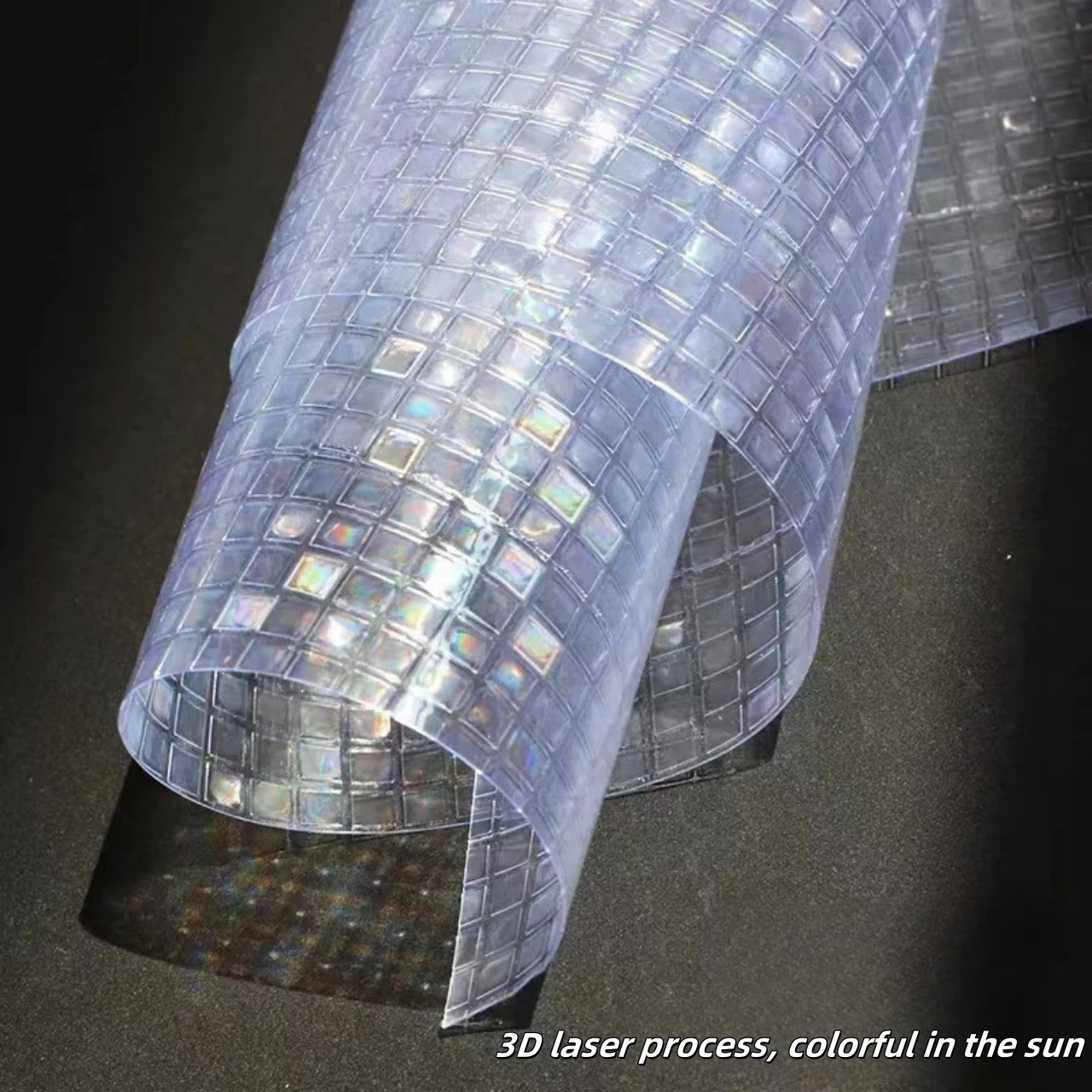 3D Laser Mosaic Glass Stickers, Window Privacy Glass Film, Electrostatic Adsorption Glass Window Film, Suitable for Kitchens, Bathrooms, Bedrooms,