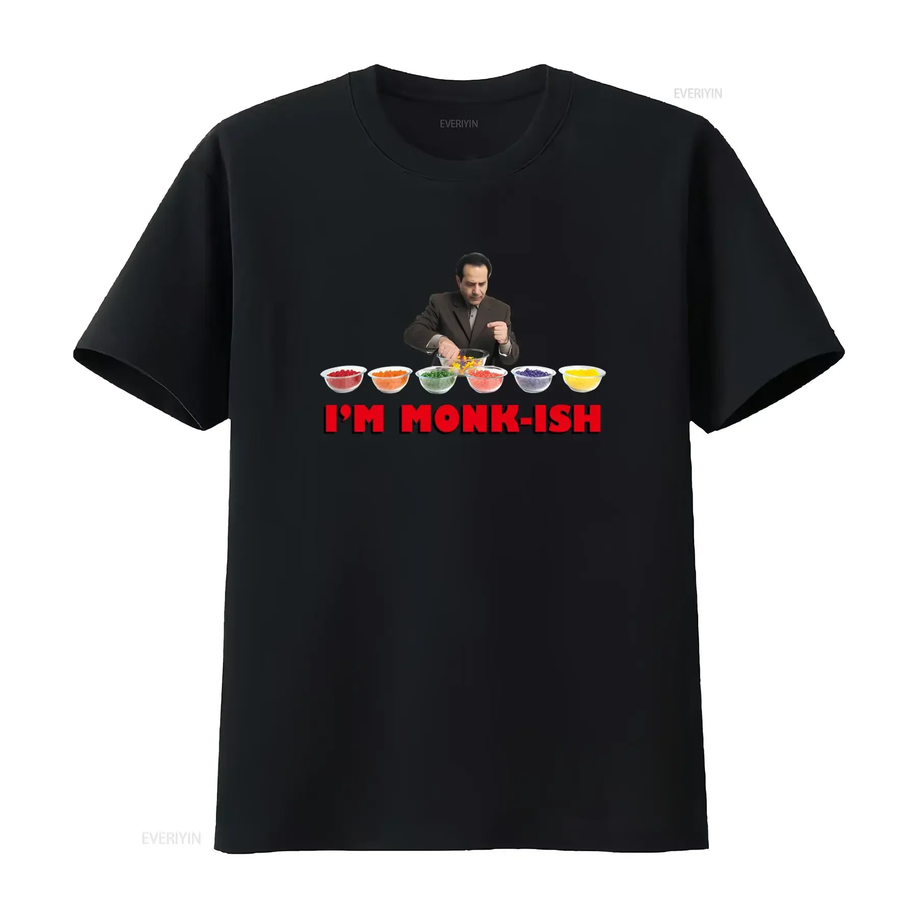 Monk Im Ish Licensed Classic Tv Show Adrian T Shirt Funny Pattern Cotton For  vintage Washed Slightly Soft graphic Breathable
