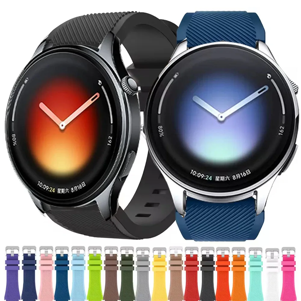 Bracelet de montre en Silicone de 22mm, pour Xiaomi Watch 5, S4, S3, S2, S1 Pro/S1 Active/2 Pro/Mi Color 2