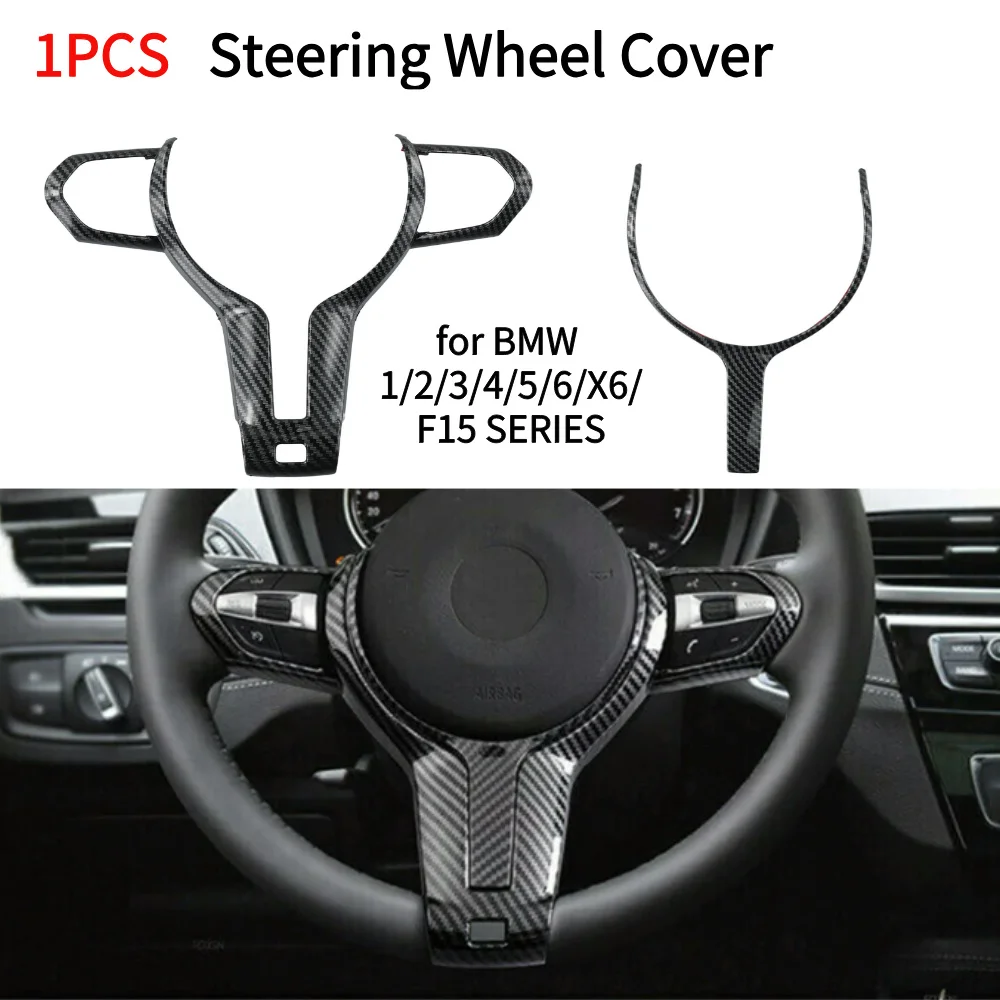 Steering Wheel Cover Trim For BMW 1/2/3/4/5/6 Series F20 F21 F22 F23 F30 F31 F34 F32 F33 F36 F10 F11 F06 F12 F13 F15 F16 Accesso