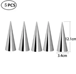 Molde de cuerno de crema cónico espiral Croissant pastelería, herramienta para hornear de cocina