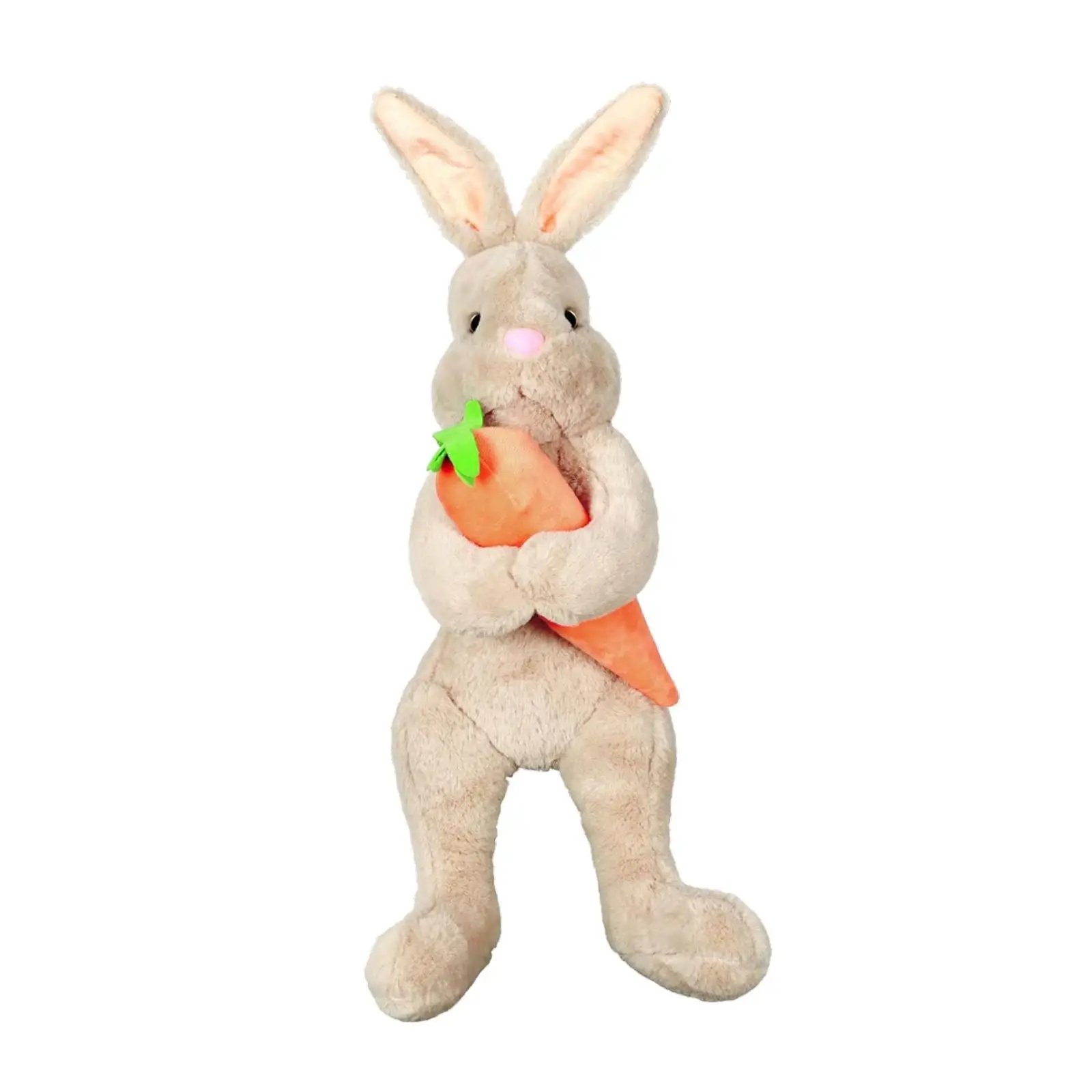 Easter Bunny Tree Toppers Stuffed Animal Toy Ornaments Plush Doll Spring Rabbit Hugged Carrot for Desktop Home Party Supplies