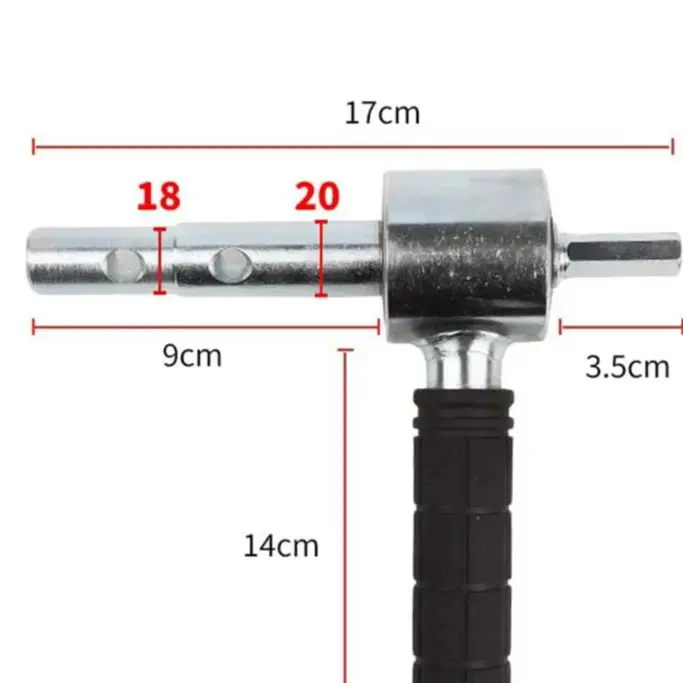 Versatile 18mm 20mm Hex Adapter With Anti-Slip Grip For Electric Ice Auger Drill Bit Connections Power Tools  Parts