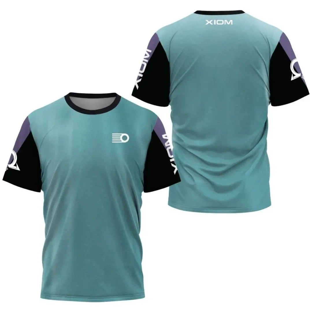 2025 summer new men's short-sleeved badminton T-shirt table tennis club shirt fast dry summer