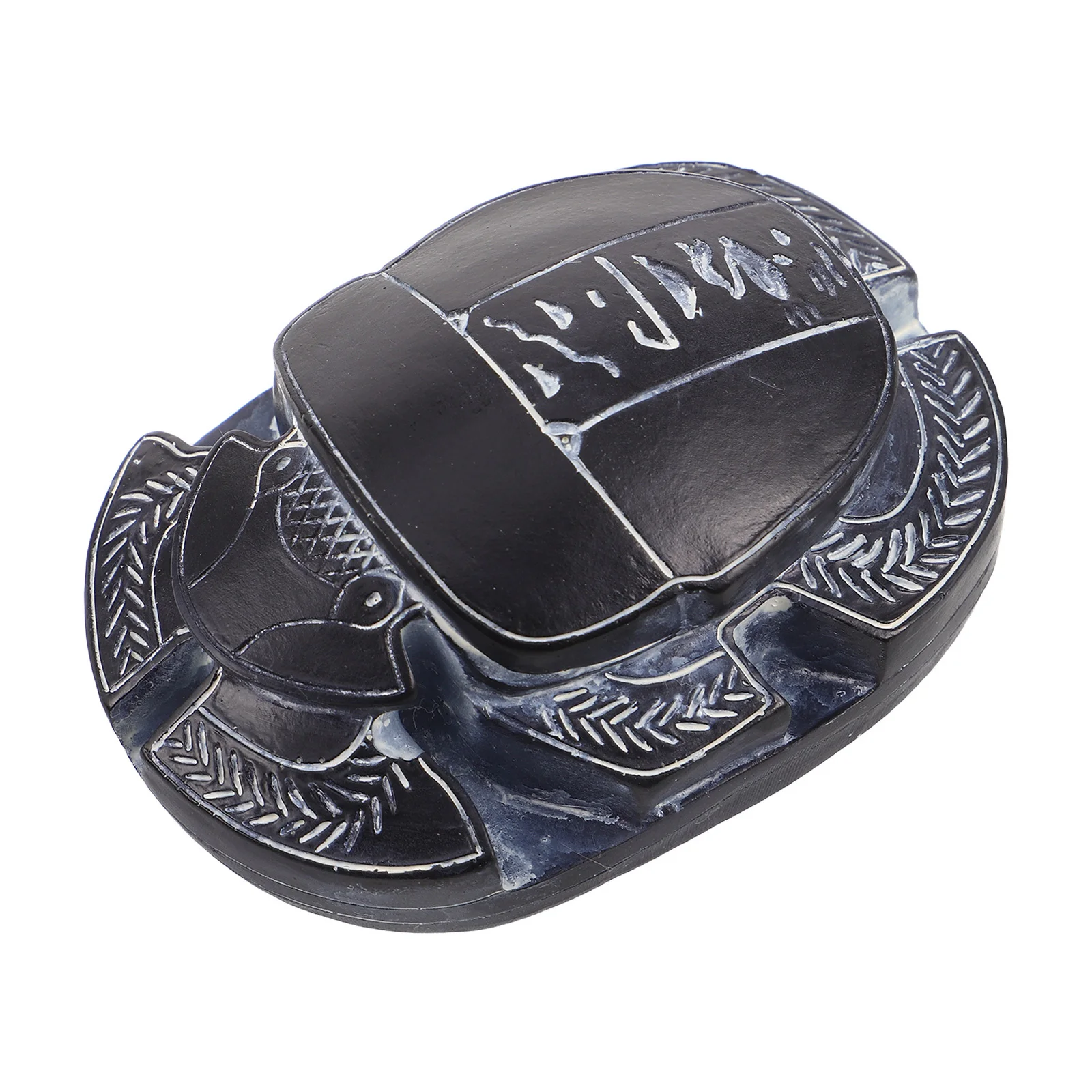 تمثال راتينج خنفساء الجعران المصرية القديمة - منحوتة ديكور مصر المعقدة لسطح المكتب والمكتب والمنزل - قطعة فنية #1