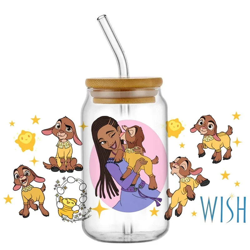 

16oz Libbey Glasses DIY Cartoon Animation Mug Transfer Sticker Miniso Wish Decal 3D Washable UV DTF Cup Wrap