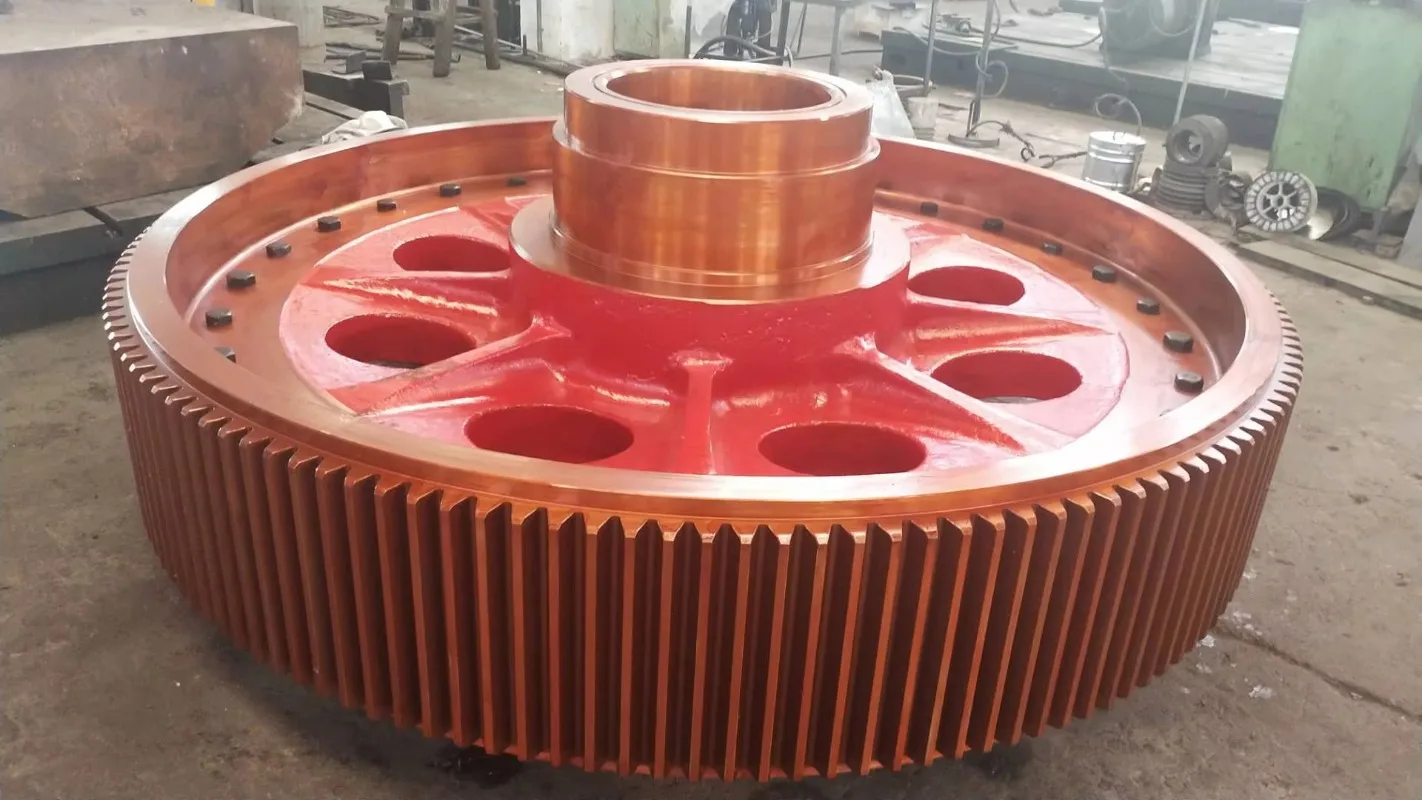 Запасные части для шахтного оборудования, зубчатое колесо большого диаметра, высококачественное литье из шпора, большое зубчатое колесо