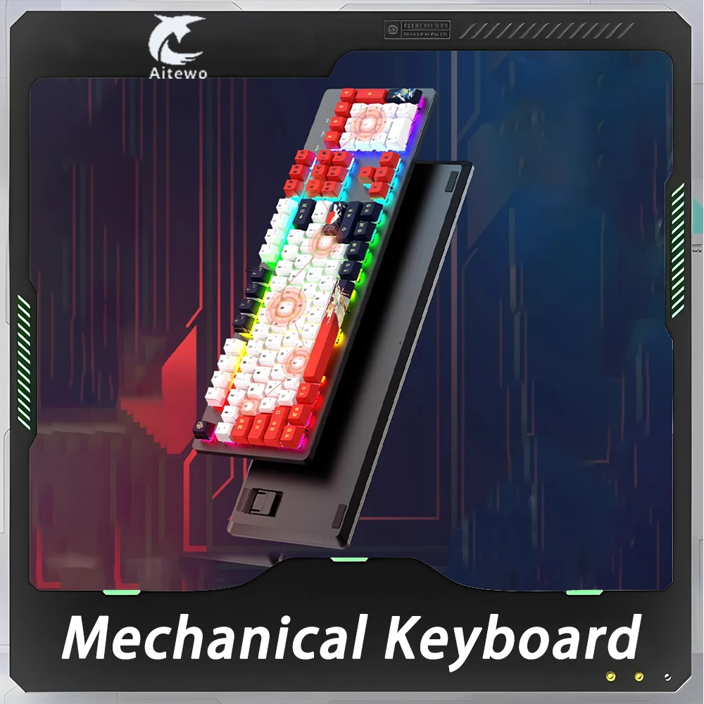 

Aitewo K103 Mechanical Keyboard Three Mode Wireless Customize Gaming Keyboard Hot Swap Rgb Pbt Keycaps Pc Gamer Accessories Gift