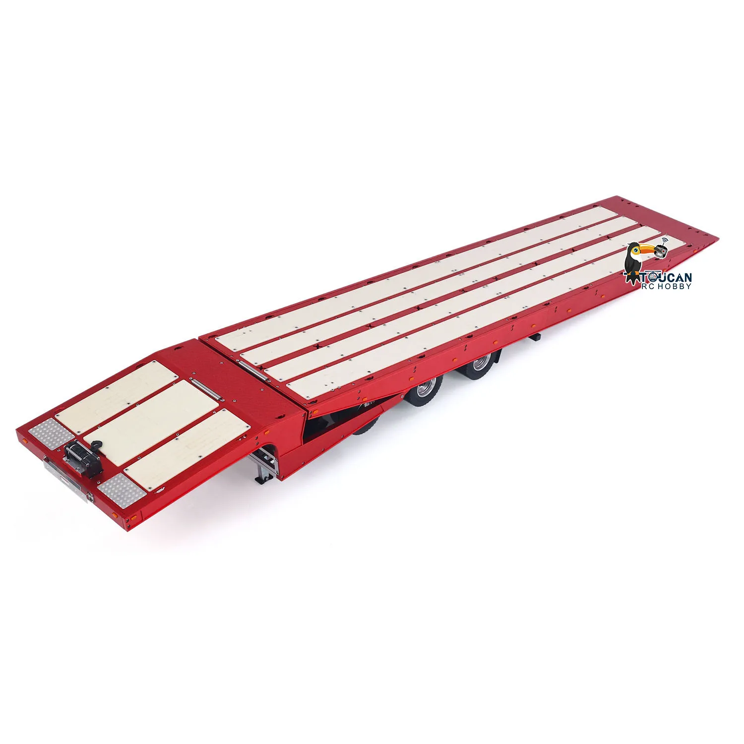 Degree 994 Metal 3Axle Gooseneck Trailer Electric Support Leg Winch For 1/14 DIY TAMIYA Remote Control Tractor Truck Model