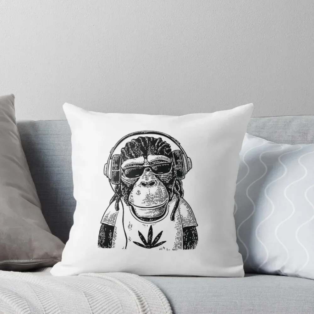 Weed monkey Throw Pillow pillows decor home Pillowcases Bed Cushions Pillow