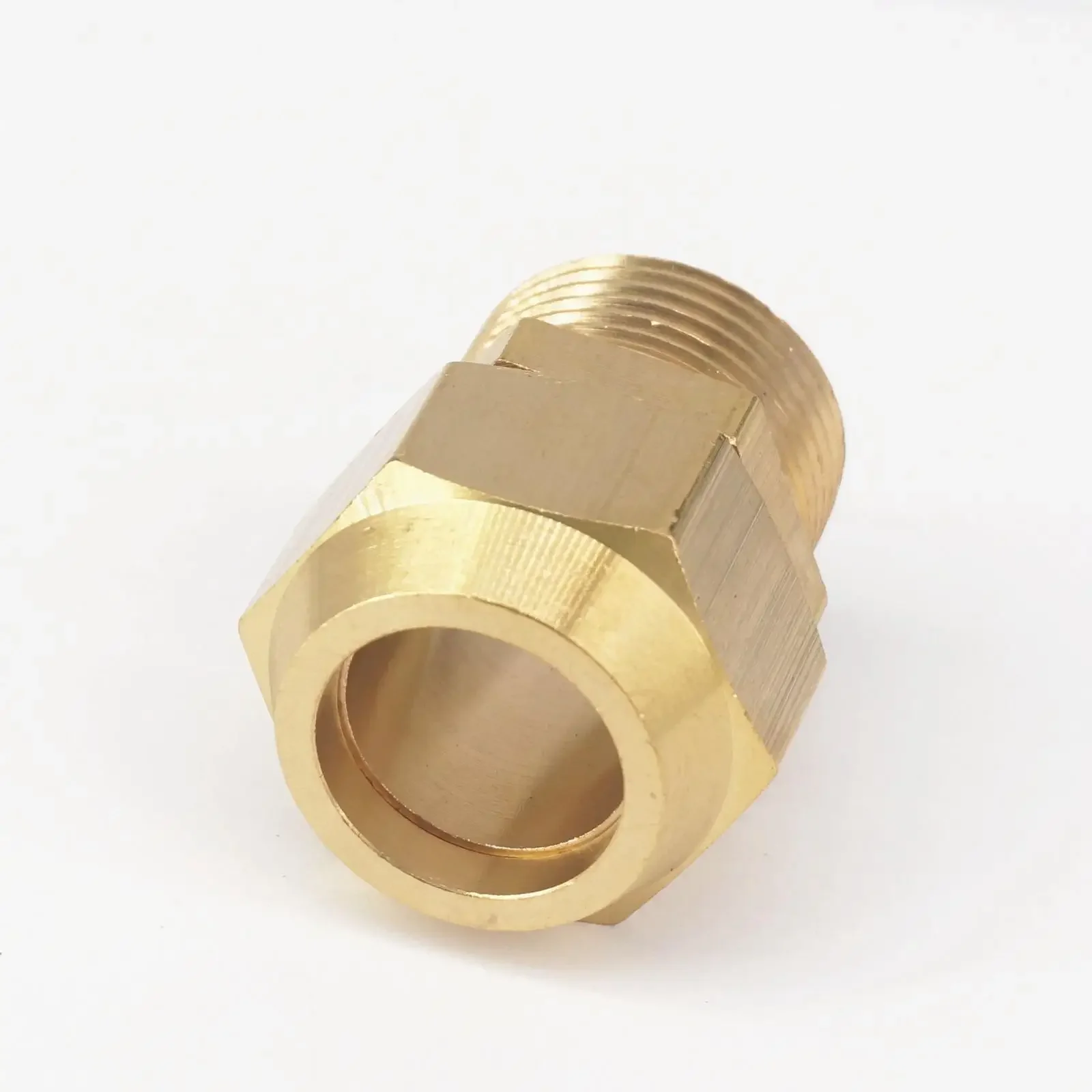 Flare Tube OD 19mm x 3/4" BSP Male Brass Connector Union Pneumatic Fitting With Nut