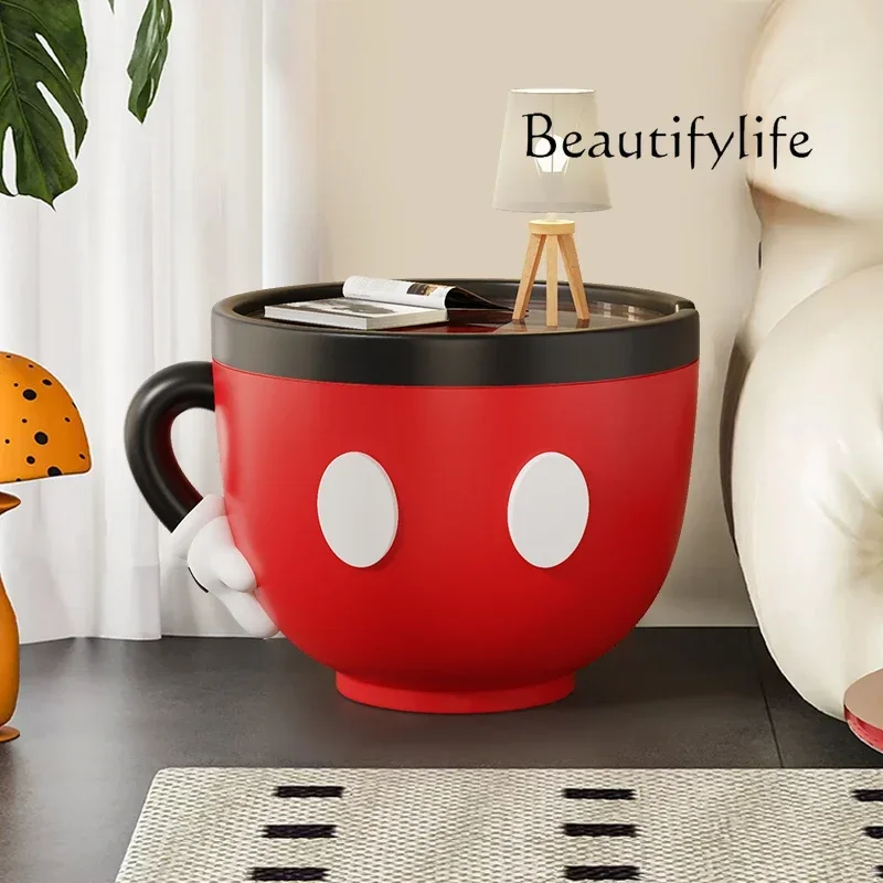 

S Nordic living room sofa edge creative cartoon coffee table cute locker small table bedside table