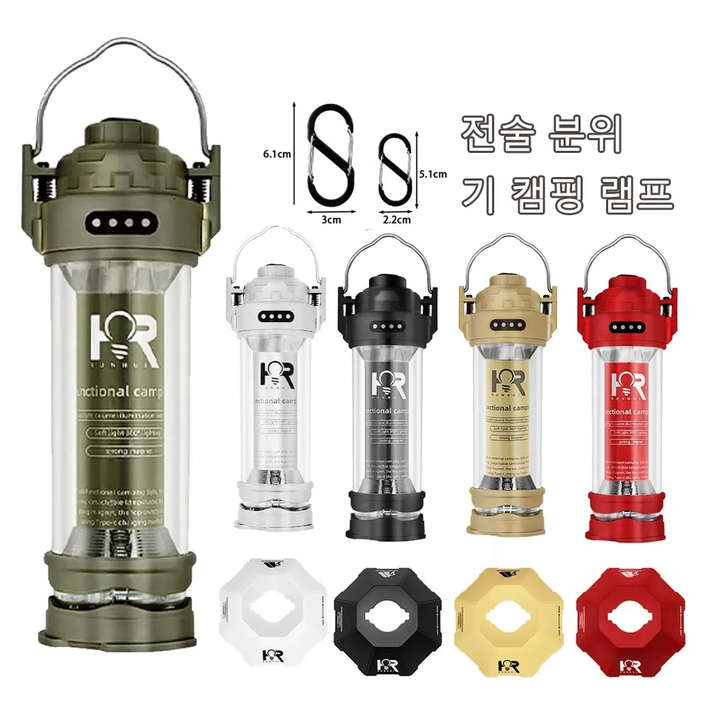 Lampa kempingowa Przenośna latarnia namiotowa Lampy ładujące USB Outdoor Camping Lampa awaryjna Latarka Piesze wycieczki dla CARGO