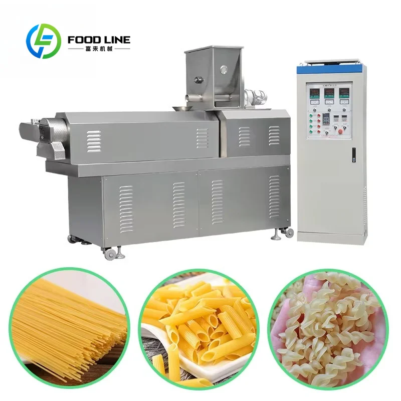 Custom Multi-Shape Instant Macaroni Production Line, Single Screw Extruder Equipment with Precision Shaping Mold