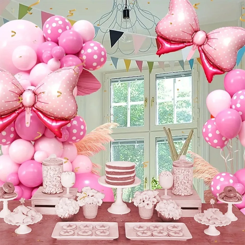 1 Set Rosa-Rote Ballongirlande Bogen-Set Geeignet für Rosa Schleifen-Brautparty, Geburtstag, Muttertag, Valentinstag Geschenke – Detail 3