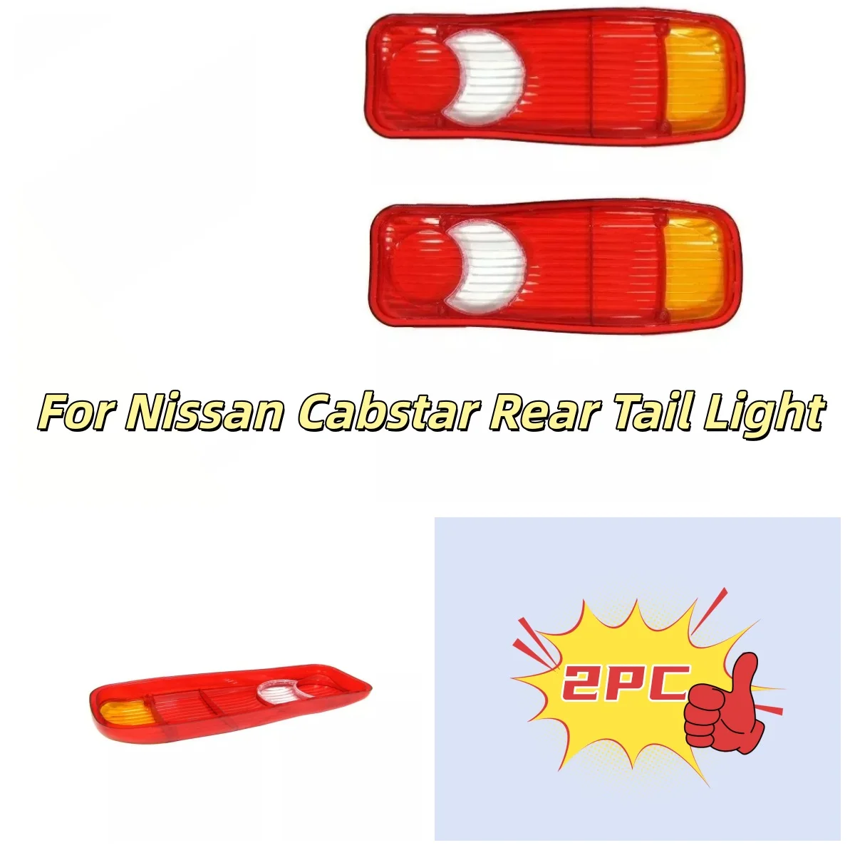 

1Pair Rh + Lh Fits For Nissan Cabstar Rear Tail Light Lens Eclipse Teardrop Automobiles Tail Light Assembly Replacement Parts