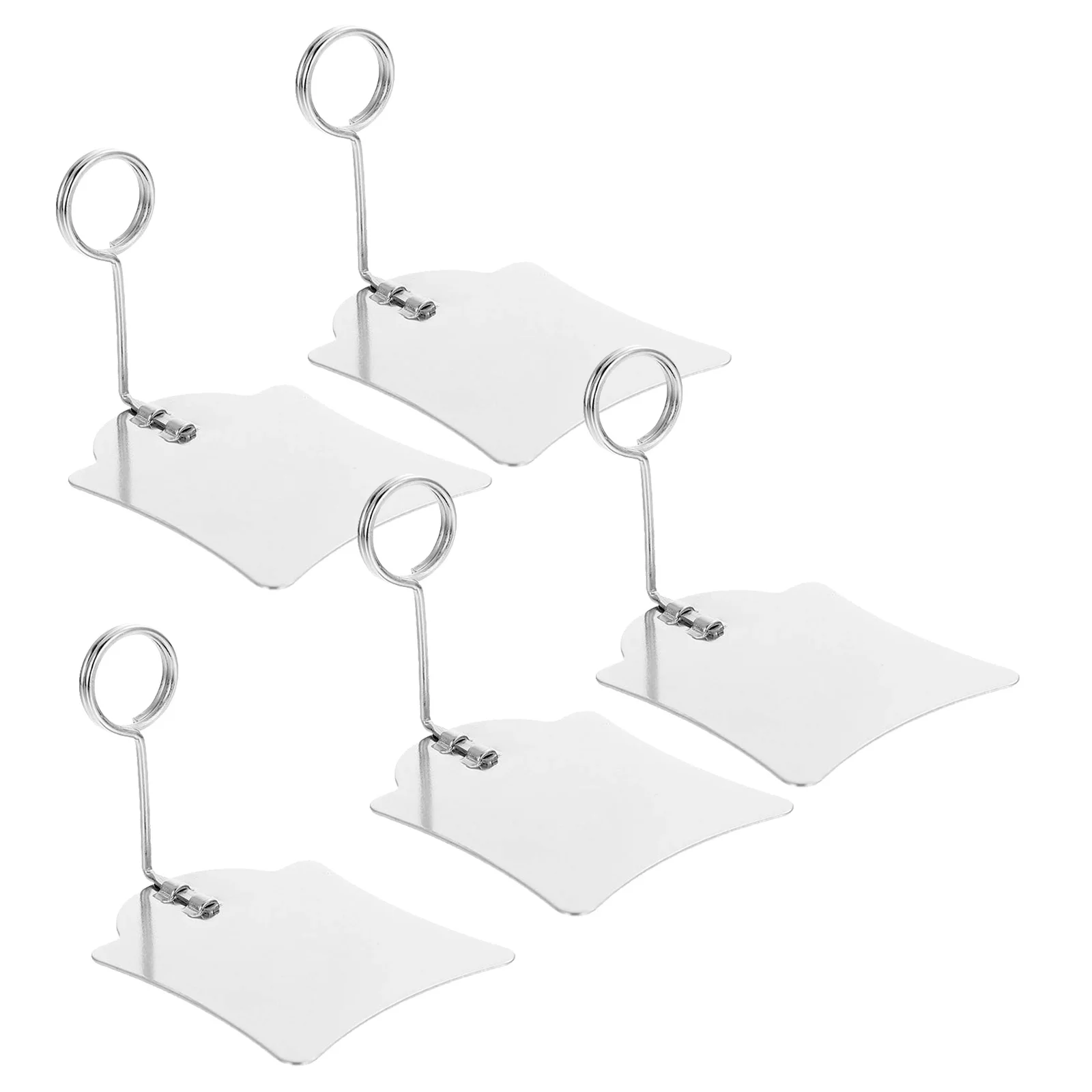 5 قطعة حامل شارة السعر مقاطع سوبر ماركت معدنية غير قابلة للتلف مكتب تسجيل حامل الإعلان سلك كليب التسمية عرض حامل #4