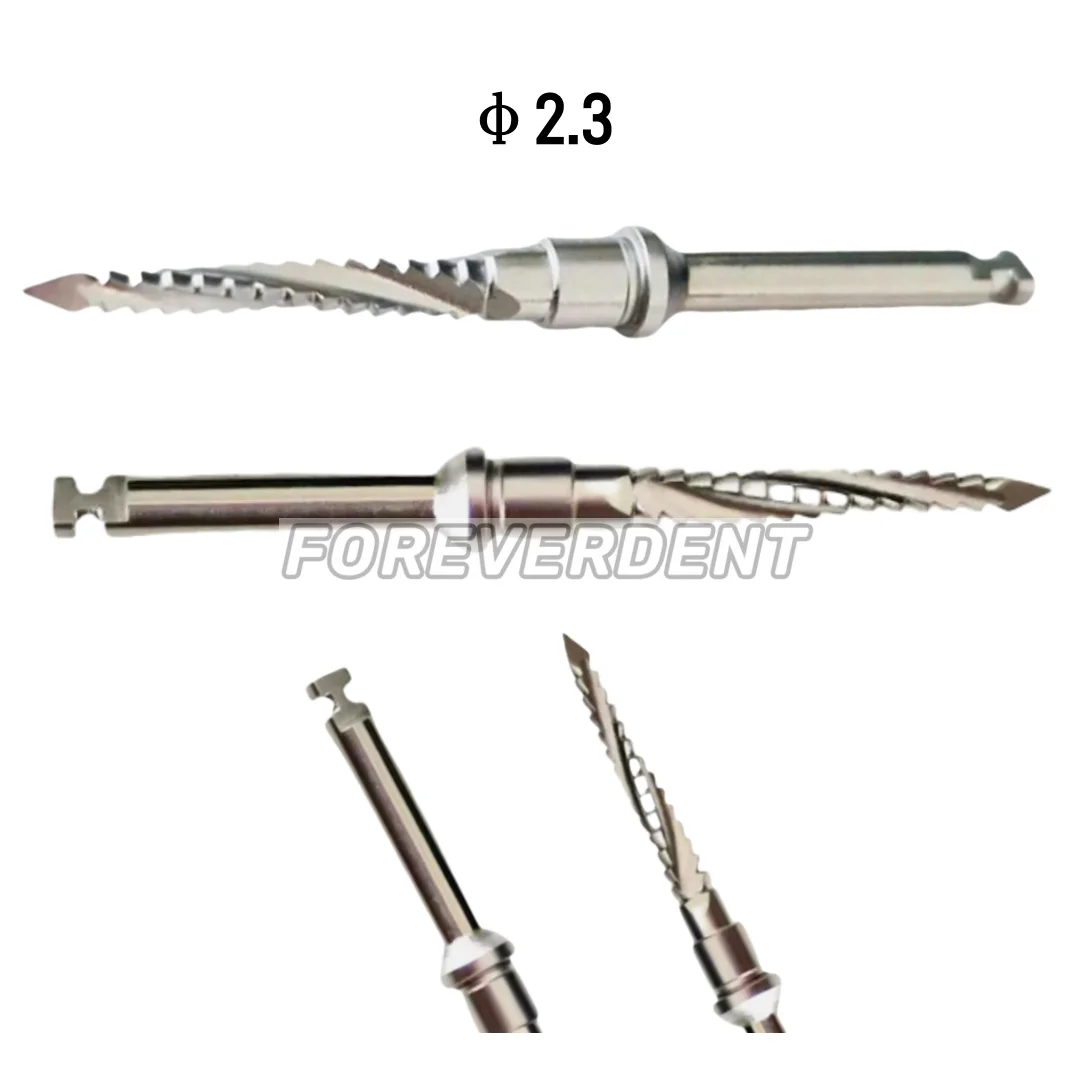 φ2.3mm Dental Cross Cutter Bone Side Cut Drill Implant Lindermann Graft Bit Dentist Clinic Lab Material Black