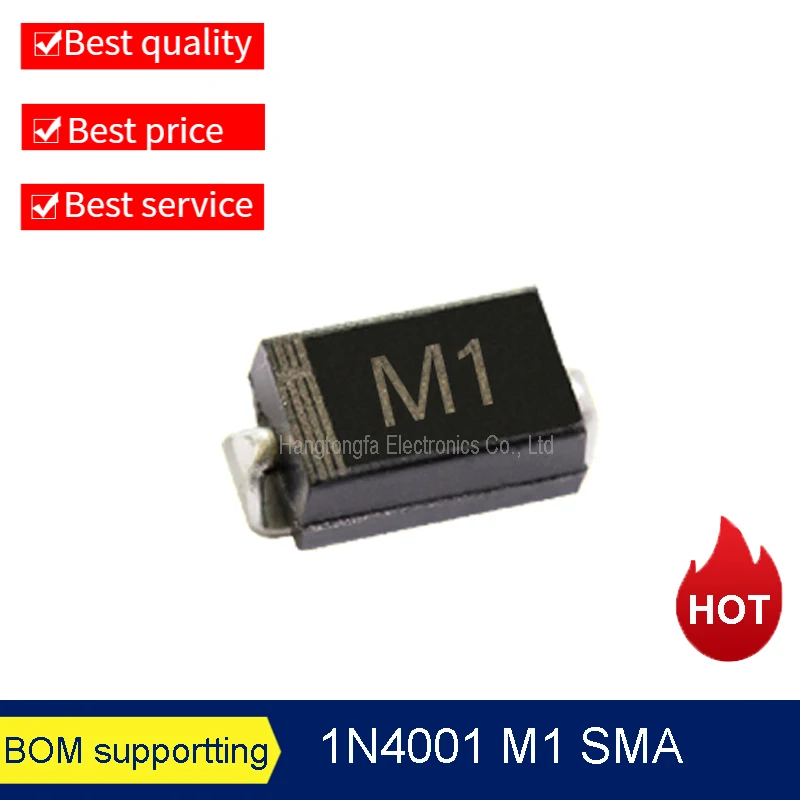 10PCS/Lot Rectifier Bridge M1 M2 M4 M7 SMA 1N4001 1N4002 1N4007 1N4004 SMAF   A7 SOD123 SMD New Rectifier Diode