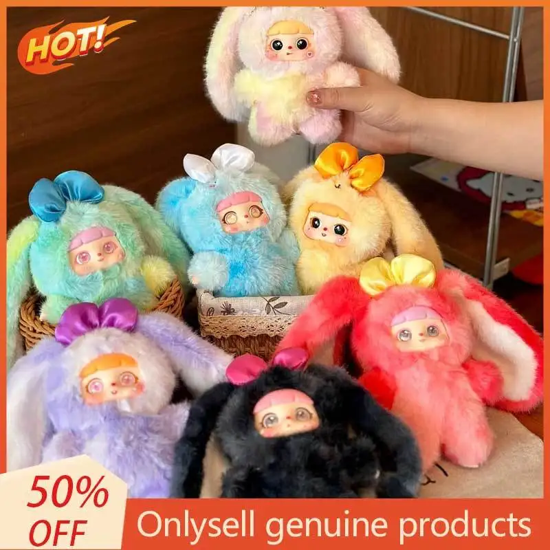 

Trendy Cute Three Little Furry Cats Rabbit Blind Boxes Magic Toys Dolls For Girls Pendant Bags Creative Collectible Gifts