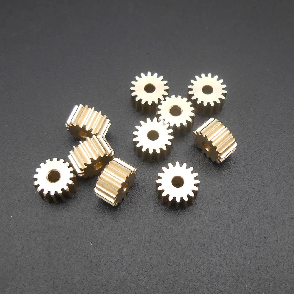 10Pcs/Lot 0.4M 0.4 Modulus 16T Brass Gear Spur Mechanical Small Pinion Bore Hole Aperture 2MM 1.98MM 2A 16 Teeth Height 4MM 162A