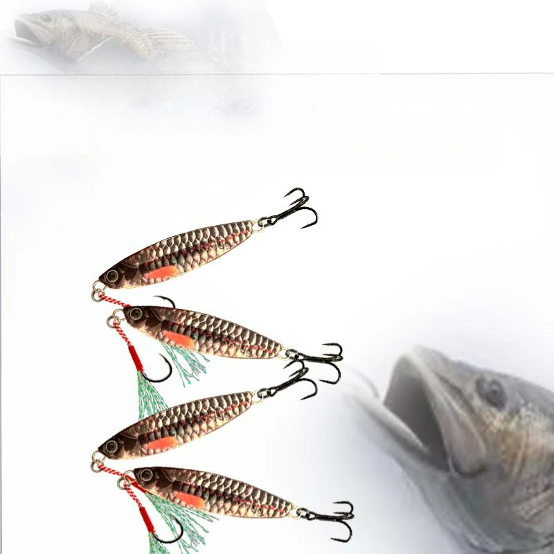 1Pcs Submersed lead fish Long Metal Jig Fishing Lures Slow Cast Jigging Spoon 20G 30G 40G Artificial Shore Metal Bait Sea Tackle