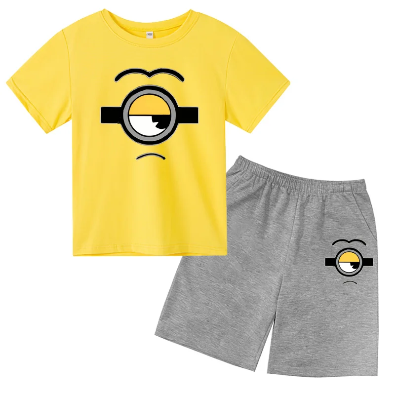 

New Kids T-shirt With Round Neck For Boys and Girls Casual outdoor Sports T-shirt set Printed Cartoon for Children aged 2-12