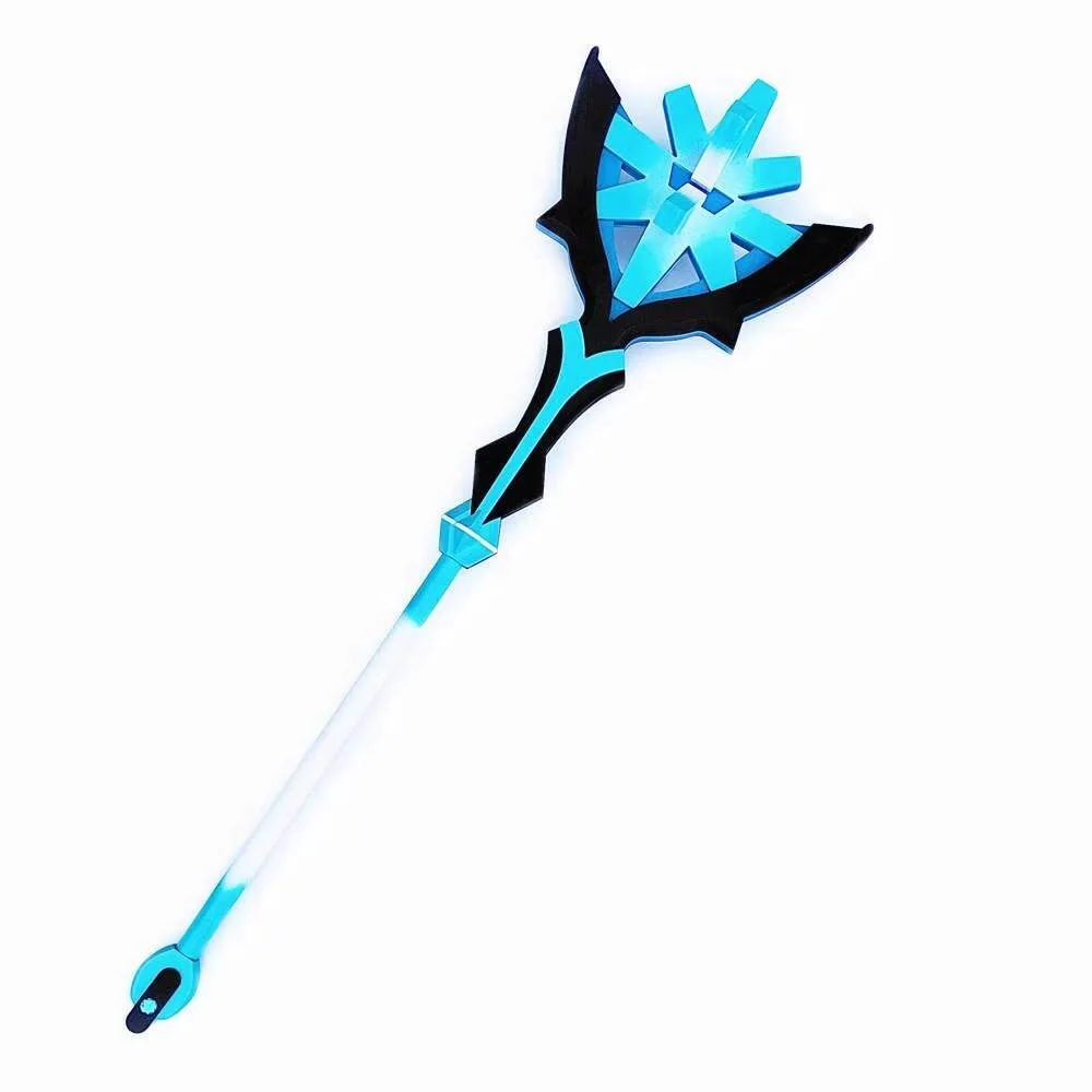 Cryo Abyss Mage Cosplay Props Genshin Impact Magic Staff Walking Cane Character Role Play Halloween Carnival