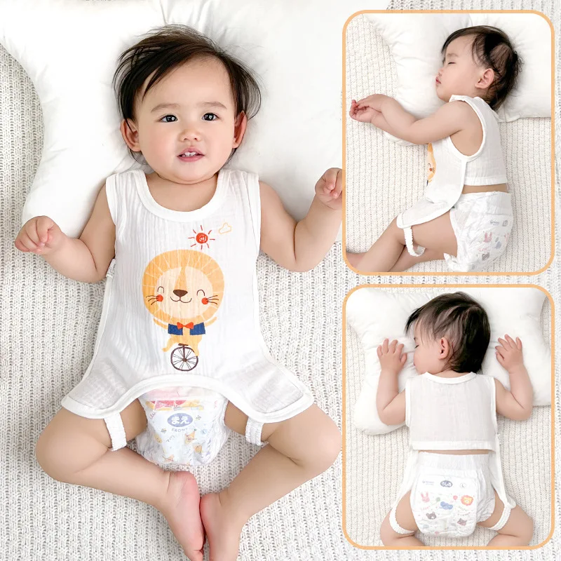 1pcs Newborn Baby Pure Cotton Bellyband Thin Summer Vest with Belly Protection for Half-Back Wear Infant Skin-Friendly Clothing