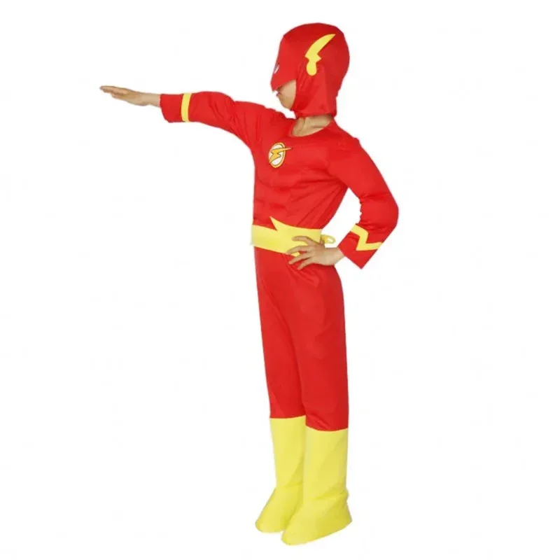 

Новинка 2025, детское нарядное платье супергероя Flash Man Muscle, детские карнавальные костюмы в стиле фэнтези из фильма, вечерние костюмы для косплея, комплект комбинезонов eqs9X