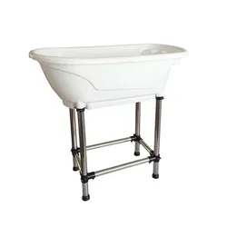 Pet Bathtub Large Pet Products Non-slip Bath Tub for Dog and Cat Not Bend Over with High Stainless Steel Legs Easy Install