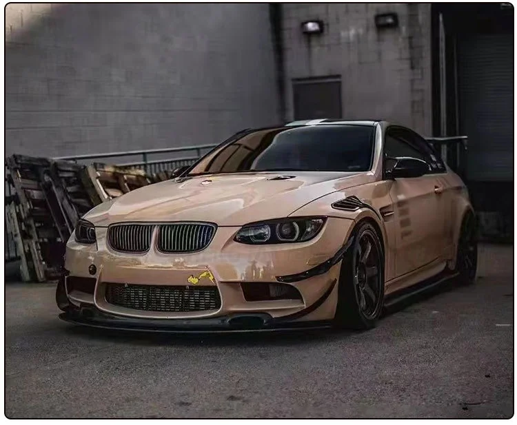 حاجز أمامي عالي الأداء من ألياف الكربون الحقيقية GT4-R-S مناسب لسيارات BMW 3 Series E90 E92 M3